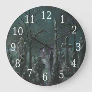 Relógio Grande Phantom Graveyard Round Clock