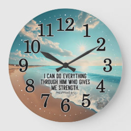 Relógio Grande Philippians 4:13 pode fazer tudo na Bíblia de Deus