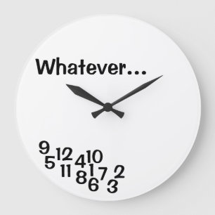 Relógio Grande Piada Clocks Jumbled Numbers Piada Clock