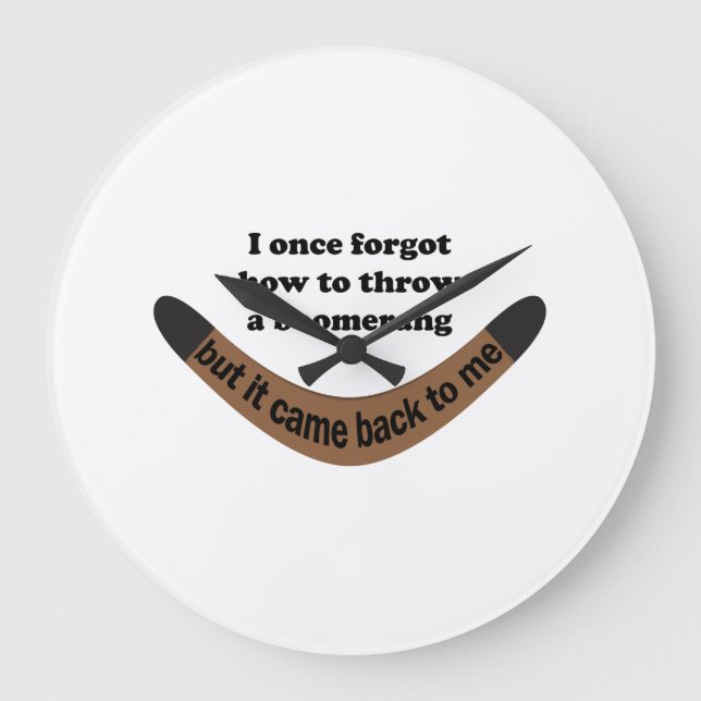 Relógio Grande Piada de Boomerang (Frente)
