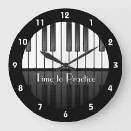 Relógio Grande Piano Keyboard Design Clock