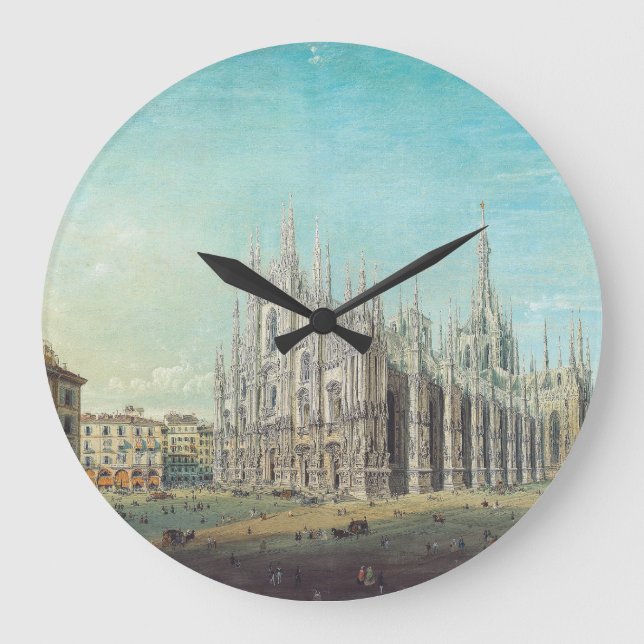 Relógio Grande Piazza del Duomo em Milão, por Carlo Bossoli (Frente)