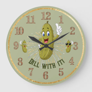 Relógio Grande Pickle Wall Dill Humorável Com Ele