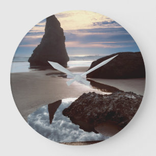 Relógio Grande Pilha do mar em forma de espinho   Face Rock Waysi