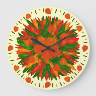 Relógio Grande Pimentos Sunny