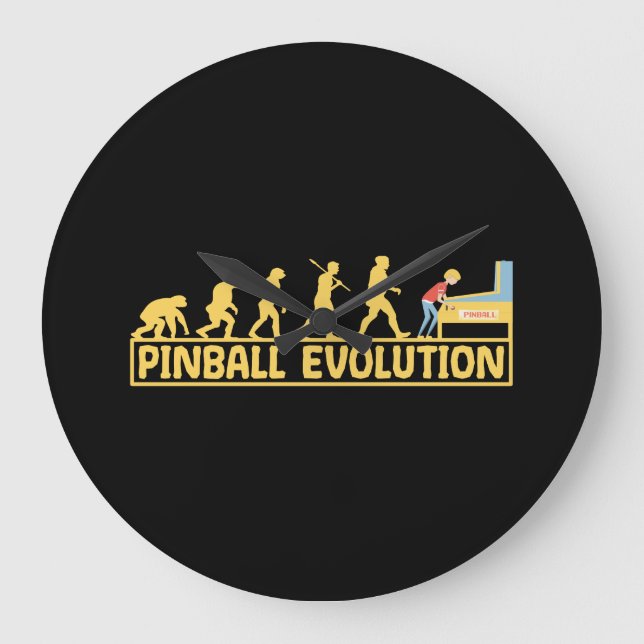 Relógio Grande Pinball machine Arcade Evolution Retro Funny (Frente)