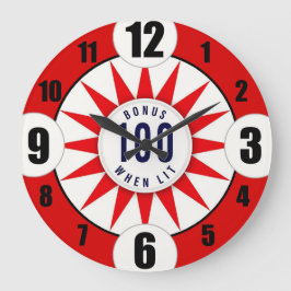 Relógio Grande Pinball Player AcryRound Wall Clock #1