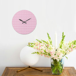 Relógio Grande Pink Inverted Triangle Pattern Wall clock