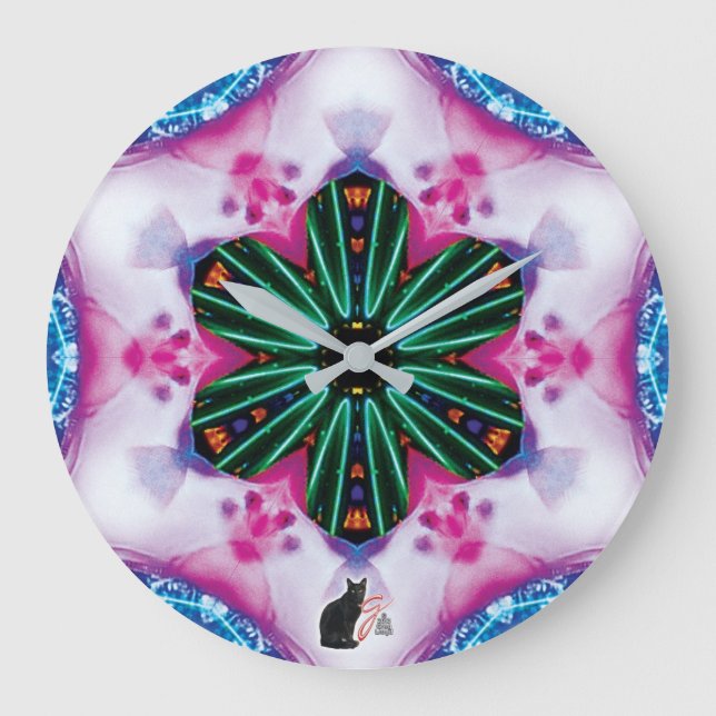 Relógio Grande Pinkie Kaleidoscópio (Frente)