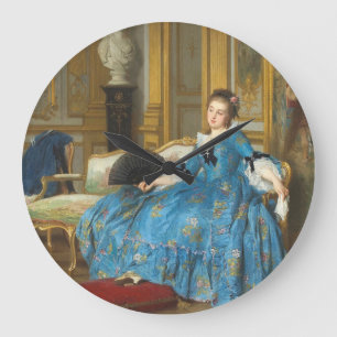 Relógio Grande Pintura Clássica Vintage de Garota Sassy com Venti