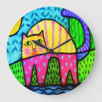 Pintura de Abstrato de Gato Funky