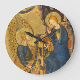 Relógio Grande Pintura de Gabriel e Maria