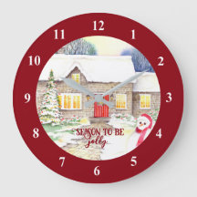 Pintura em Aquarela de Cottage Neve