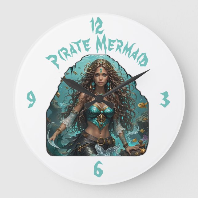 Relógio Grande Pirata - Sereia Lady Thunder_Cove (Frente)