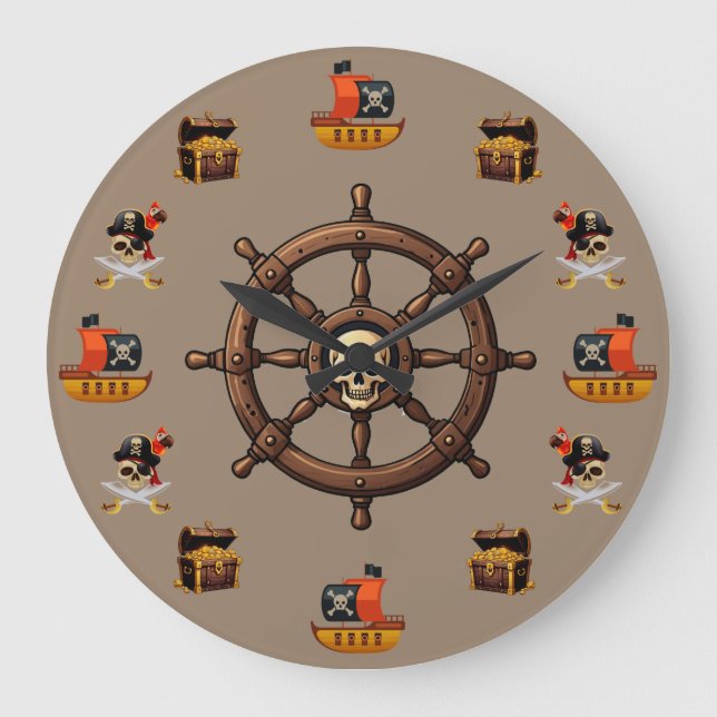 Relógio Grande Piratas (Frente)