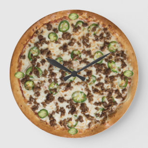Relógio Grande Pizza Wall Clock