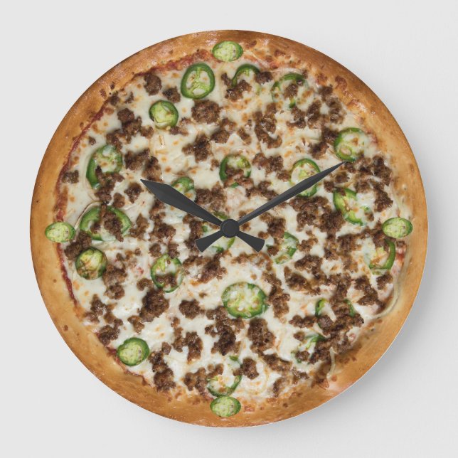Relógio Grande Pizza Wall Clock (Frente)