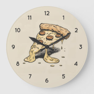 Relógio Grande Pizzaria Italiana Cozinha de Pizza ou Restaurante