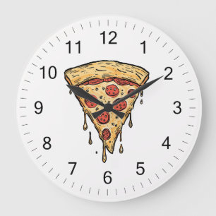Relógio Grande Pizzaria Italiana Cozinha de Pizza ou Restaurante 
