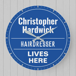 Relógio Grande Placa de Parede de Cabeleireiro Divertida Estilo R