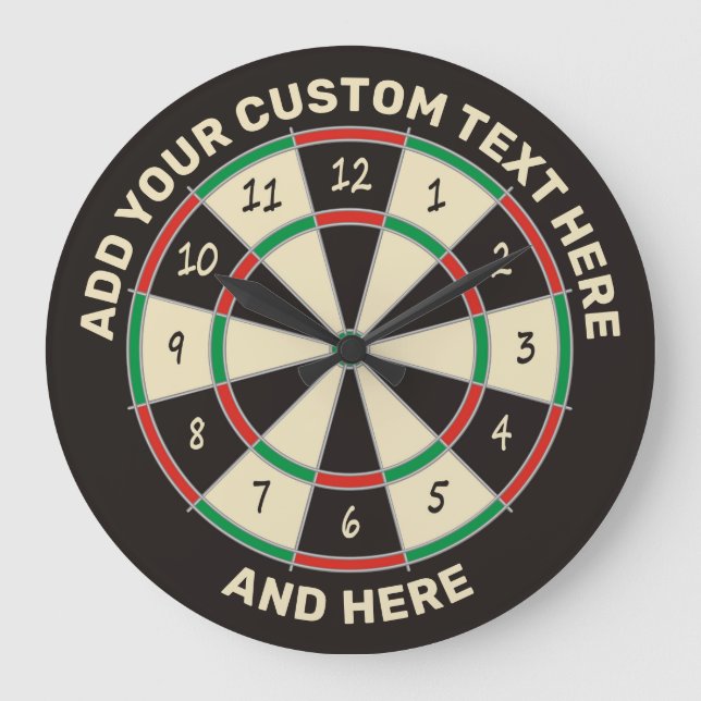 Relógio Grande Placa Fives Dart (Frente)