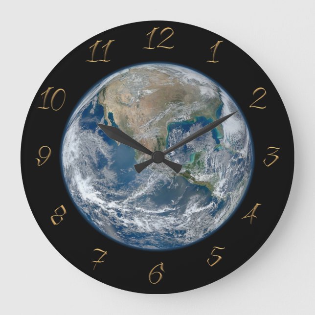 Relógio Grande planeta Terra (Frente)