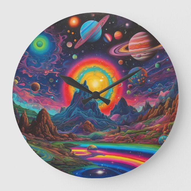 Relógio Grande Planetas selvagens 2 (Frente)