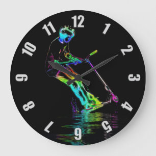 Relógio Grande Poça que salta - campeão do patinete