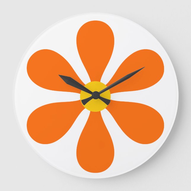 Relógio Grande Poder da Flor - laranja (Frente)
