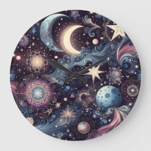 Relógio Grande Poeira de Estrelas de Grelha
