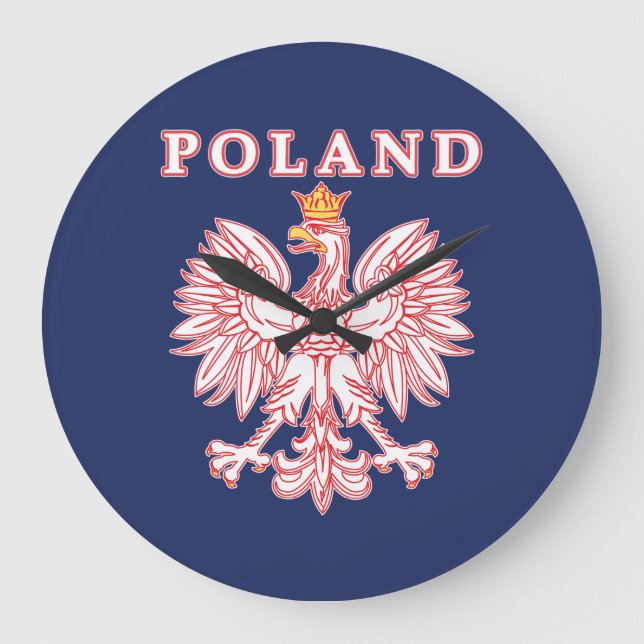 Relógio Grande Polônia com águia vermelha polonesa (Frente)