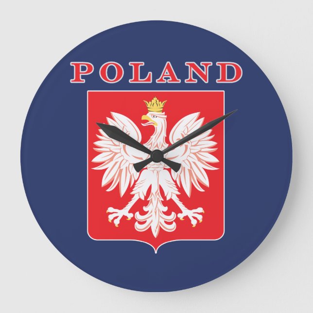 Relógio Grande Polônia Eagle Red Shield (Frente)