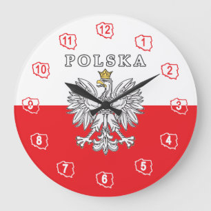 Relógio Grande Polska Com Águia Polonesa