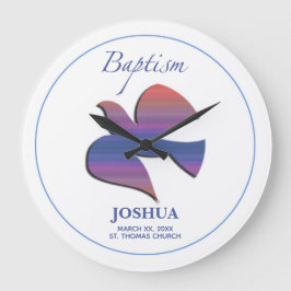 Relógio Grande Pomba customizável, adulta do baptismo