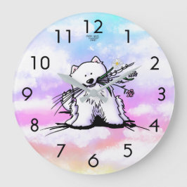 Relógio Grande Ponte Rainbow KiniArt Samoyed
