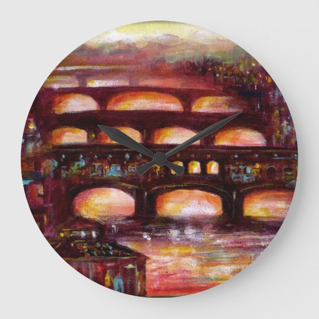 Relógio Grande Ponte Vecchio e Outras Pontes de Florença (Frente)