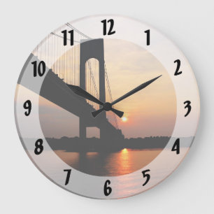 Relógio Grande Ponte Verrazano ao Amanhecer