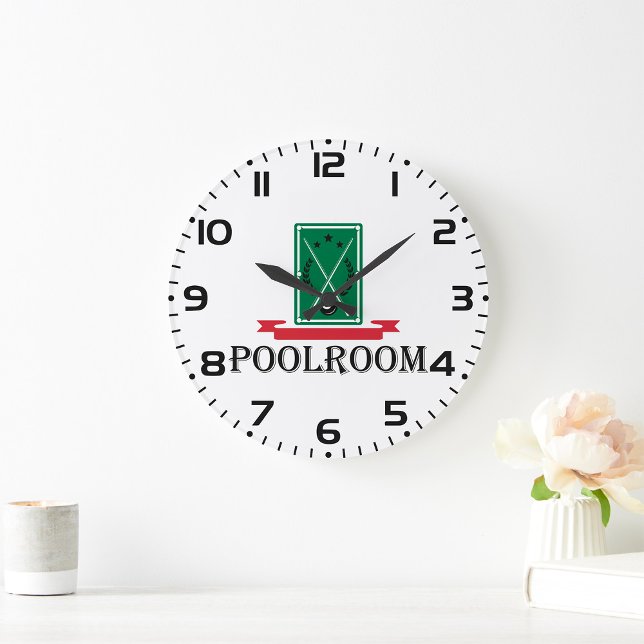 Relógio Grande Poolroom Billiards Classic 8 Ball (Criador carregado)