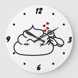 Relógio Grande Poop in Love - Brootsch the PooPoo