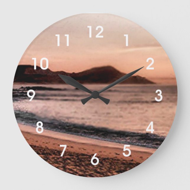 Relógio Grande Por do sol colorido de Cabo (Frente)