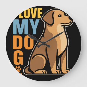 Relógio Grande Por que eu amo meu cachorro - Design Celebrati car