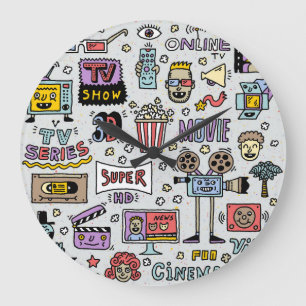 Relógio Grande Porodles da série TV: Engraçado Vintage Set.