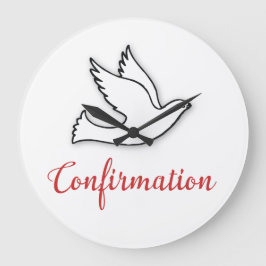 Relógio Grande Porta de confirmação de parabéns com Dourado, verm