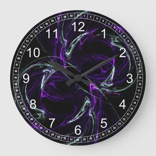 Relógio Grande Possibilidades - Abstrato de WallClock de Ametist  (Frente)