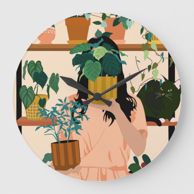 Relógio Grande Potted Oasis (Frente)
