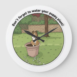 Relógio Grande Potted Sheltie