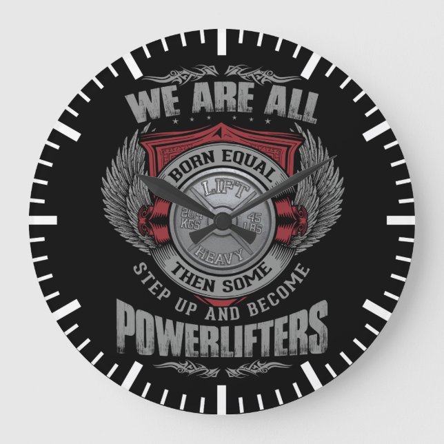 Relógio Grande Powerlifting - INTENSIFIQUE - placa do Barbell - (Frente)