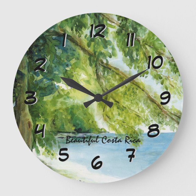 Relógio Grande Praia em Manuel Antonio Backward Clock (Frente)