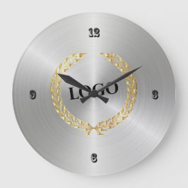 Relógio Grande Prata profissional de logotipos empresariais