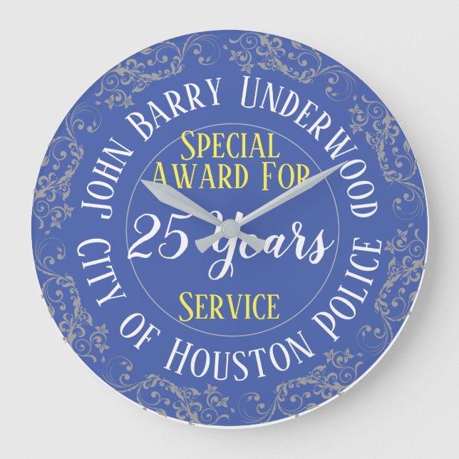 Relógio Grande Prêmio de longa duração da polícia com anos servid (Frente)